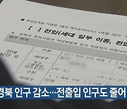 대구·경북 인구 감소…전출입 인구도 줄어