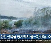 춘천 신북읍 농지에서 불…3,500㎡ 소실