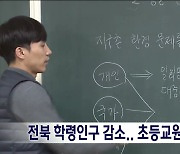 전북 학령인구 감소.. 초등교원 임용도 줄어