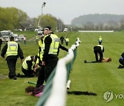 Britain Horse Racing Protest