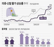 [그래픽] 의류·신발 물가 상승률 추이(종합)