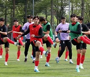 몸 푸는 U-20 월드컵 대표팀