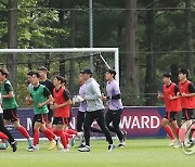 훈련하는 U-20 축구대표팀