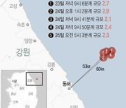 강원 동해바다서 사흘새 15회 지진…위기경보 '관심' 발령