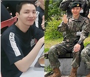 방탄소년단(BTS) 제이홉, 군복 차림 포착 '깜찍 손하트'