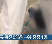 부산 신규 확진 536명…위·중증 1명