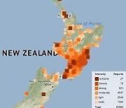 뉴질랜드 북섬서 규모 5 넘는 지진 잇따라…주민 긴급 대피