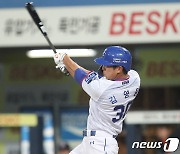 삼성 김영웅 '깨끗한 안타'