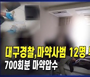 대구경찰, 마약사범 12명 무더기 적발…700회분 마약 압수[TF영상]