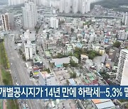 경기도 개별공시지가 14년 만에 하락세…5.3% 떨어져