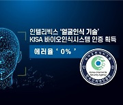 인텔리빅스, KISA 인증 획득…'얼굴인식 기술 에러율 0%'