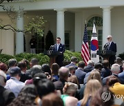 공동기자회견 하는 한미 정상