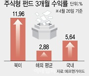 나홀로 12% 뛴 북미 펀드…침체 먹구름에 자금 '뚝'