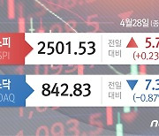 코스피, 4거래일 만에 2500선 상회…'무더기하한가' 종목 반등[시황종합]