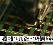 4월 수출 14.2% 감소‥14개월째 무역적자