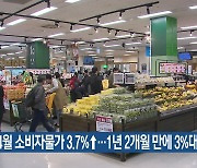 4월 소비자물가 3.7%↑…1년 2개월 만에 3%대로