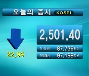 코스피 2,501.40 코스닥 843.18