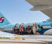 Korean Air unveils Blackpink aircraft endorsing Busan's expo bid