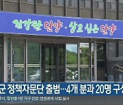 단양군 정책자문단 출범…4개 분과 20명 구성