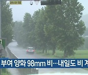 부여 양화 98mm 비…대전·세종·충남 내일도 비 계속