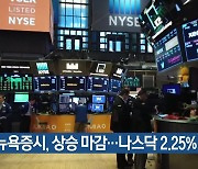 뉴욕증시, 상승 마감…나스닥 2.25%↑