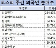 코스피 주간 외국인 순매수 1위 ‘삼성전자’