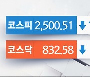 코스피, 기관 매도세에 하락 출발‥2,500선