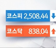 코스피, 외인·기관 매도세에 장중 2,500선 소폭 하락