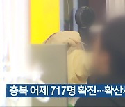 충북 어제 717명 확진…확산세 계속