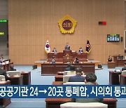 광주 공공기관 24→20곳 통폐합, 시의회 통과