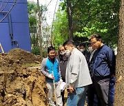 인천 미추홀구, 담장 전도 아파트 안전 점검 실시