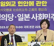 정의당-일본 사회민주당 간담회에서 발언하는 이정미 대표