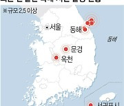 원전몰린 동해… 지난 3주간 36차례 지진