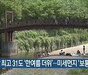 대전·세종·충남 낮 최고 31도 ‘한여름 더위’…미세먼지 ‘보통’