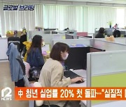 中 청년 실업률 20% 첫 돌파…"실질적 대책 필요"