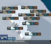 [날씨] 충북 대부분 아침부터 빗방울…낮 최고 19~23도