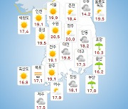 [날씨] 부울경 흐리고 오전까지 비