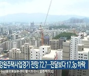 이달 강원주택사업경기 전망 72.7…전달보다 17.3p 하락