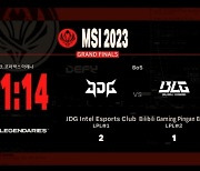 '우승까지 단 한 걸음'…징동, 3세트 승리하며 세트스코어 2대1로 앞서 (MSI)