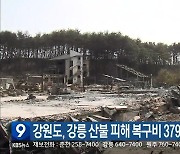 강원도, 강릉 산불 피해 복구비 379억 원 확정