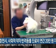 춘천시, 사회적 약자 반려동물 진료비 연간 20만 원 지원