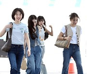 [Ms포토] 레드벨벳 '4인 청바지 출국 패션'