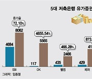 5대 저축銀, 유가증권 투자 3년 새 300% 급증…300억원 물렸다