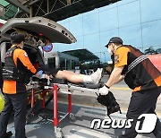 대구행 항공기 상공 250m서 '비상문 개방' 30대 체포