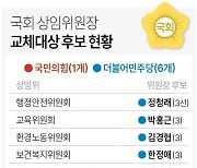 [그래픽] 국회 상임위원장 교체대상 후보 현황