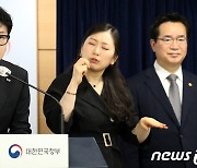 외국인 계절근로자 제도의 개선 방안 발표하는 한동훈·정황근