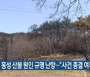 홍성 산불 원인 규명 난항…“사건 종결 여부 결정”