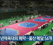 전국소년체육대회 폐막…울산 메달 54개 획득