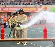 '제주 의용소방대 소방기술경연대회'