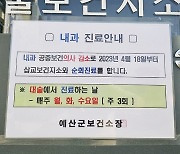 예산군내 의과 공중의 13명→10명, 3명 감소